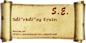 Sárközy Ervin névjegykártya